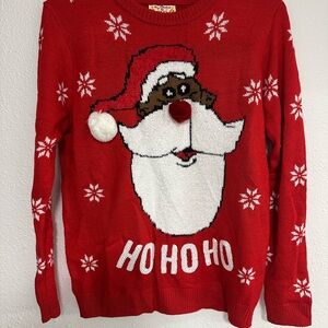 Poof! Festive Red Christmas Sweater